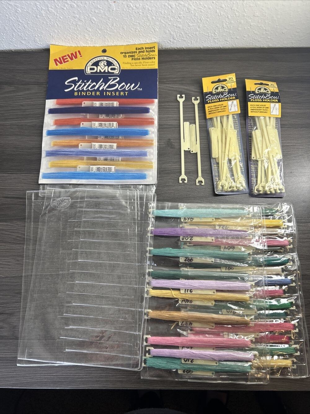 DMC StitchBow Binder Inserts Floss Holders Organizer Embroidery Thread Floss Lot